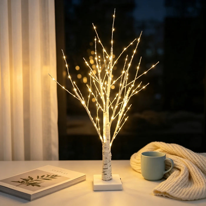 Arbre lumineux en bouleau