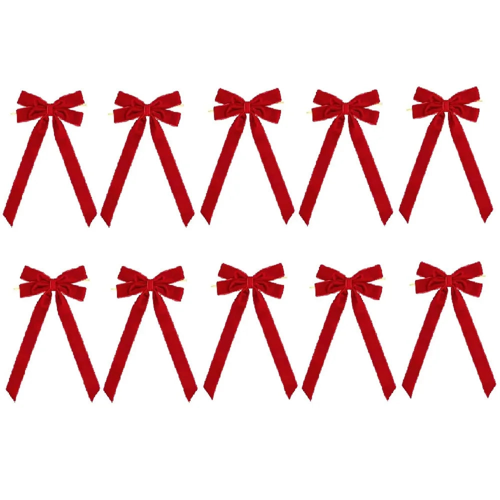 Velvet bows – set of 10
