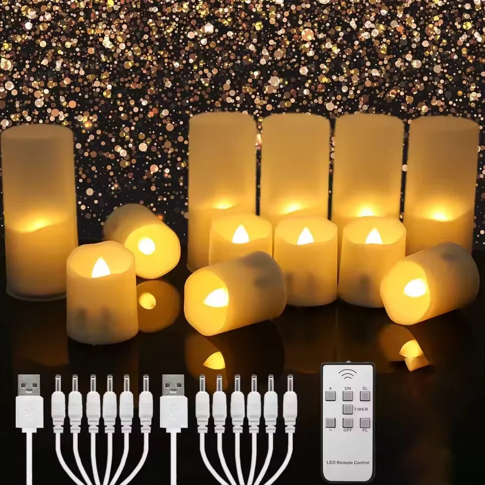 Bougies LED rechargeables – lot de 6